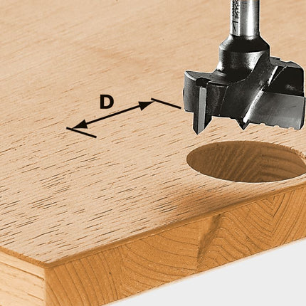 Foret à raccord Festool HW S8 D30 (491075) pour OF 900, OF 1000, OF 1010, OF 1010 R, OF 1400, OF 2000, OF 2200