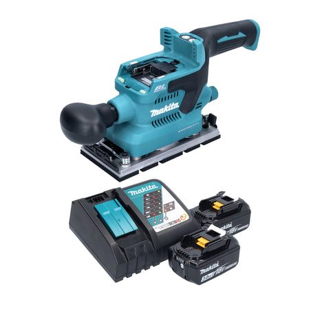 Makita DBO 380 RF cordless orbital sander 18 V 93 x 185 mm brushless + 2x rechargeable battery 3.0 Ah + charger