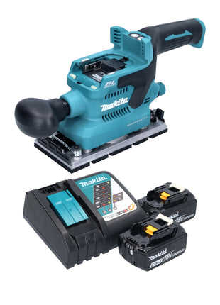 Levigatrice orbitale a batteria Makita DBO 380 RG 18 V 93 x 185 mm brushless + 2x batteria ricaricabile 6,0 Ah + caricabatterie