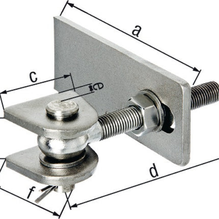 Cerniera GAH 86x23x55x130x28x50mm ( 3000200652 )