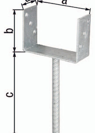 GAH U-post support ETA-10/0210 121x100x200x60mm ( 3000200708 )