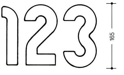 HEWI Hausnummer Ziffer 4 Spezial-Polyamid 99 reinweiß ( 3000206555 )