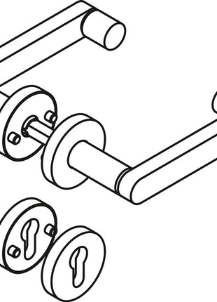 HEWI Escutcheon set 270XAH01.230 Stainless steel ( 3000207494 )