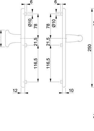 HOPPE Meble Verona 86G/3331/3310/1510 Aluminium F1 ( 3000209097 )