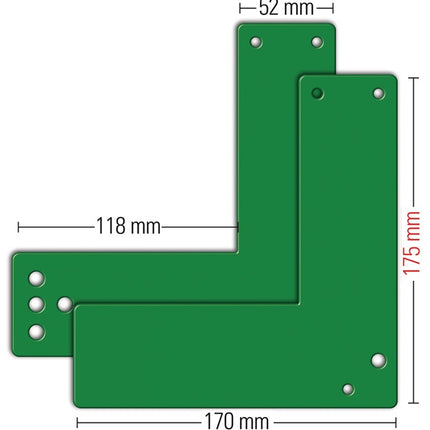 Piastra di montaggio GFS 901 - / 991 470 Montaggio su porte in vetro ( 3000250546 )