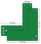 Piastra di montaggio GFS 901 - / 991 470 Montaggio su porte in vetro ( 3000250546 )