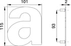 EDI Hausnummer Buchstabe a Edelstahl matt ( 3000261324 )
