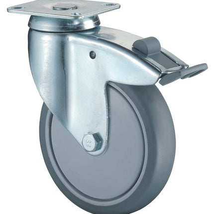 BS ROLLEN Roulette pivotante avec blocage total Roue Ø 125 mm Capacité de charge 100 kg ( 3000275286 )