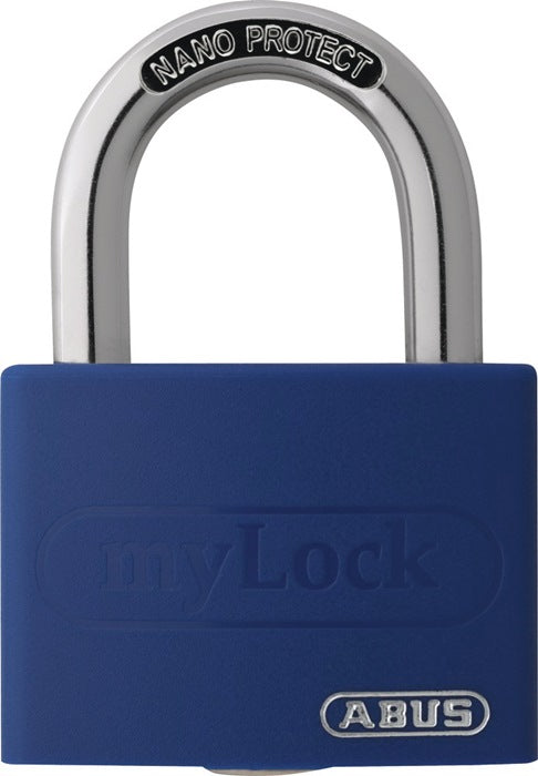 Cadenas à cylindre ABUS T65AL/40 bleu, étiquette de verrouillage, largeur du corps 43 mm (3000280253)