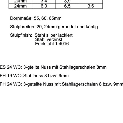 SSF Serratura da infilare BAD 20/ 65/78/8 mm DIN sinistra ( 3324024322 )