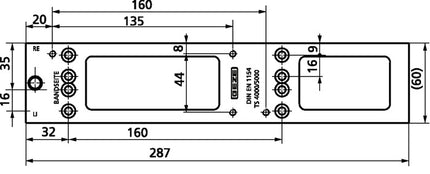 GEZE Montageplatte  passend für TS 4000 / 5000 ( 3325039198 )