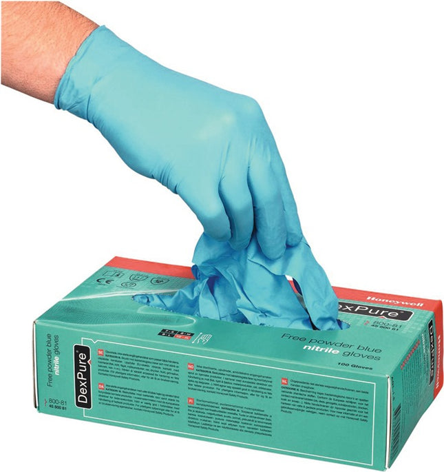 HONEYWELL Gants jetables Dexpure 800-81 taille L bleu ( 4000371854 )
