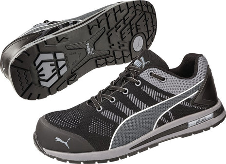 PUMA safety shoe Elevate Knit BLACK LOW size 41 black/grey ( 4000374611 )