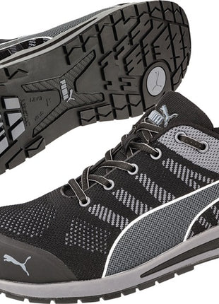 Zapato de seguridad PUMA Elevate Knit BLACK LOW Talla 42 negro/gris (4000374612)