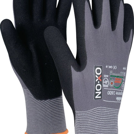 OX-ON Handschuhe Flexible Supreme 1600 Größe 9 schwarz/hellgrau ( 4000391365 )