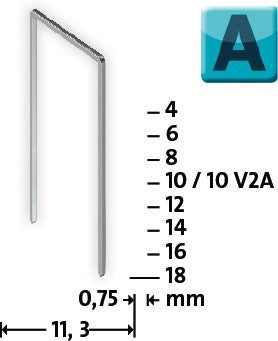 Agrafe à fil fin NOVUS A type 53 B.11,3 mm (4000813778)