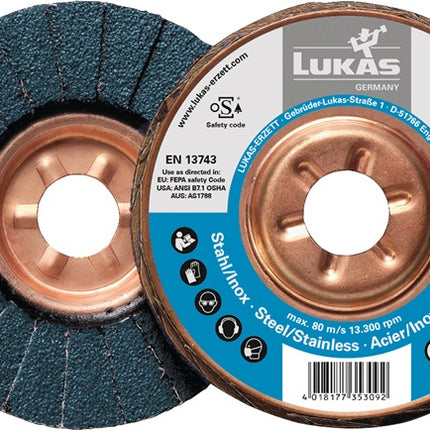 LUKAS Disque à lamelles SLTT ZK Ø 115 mm Granulométrie 40 plat ( 4000840319 )