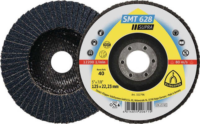 KLINGSPOR Roue à lamelles SMT 628 Supra Ø 115 mm Granulométrie 60 plat ( 4000842268 )