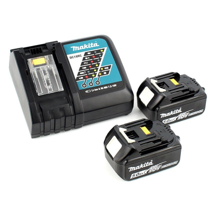 Makita DGA 513 RTJ Akku Winkelschleifer 18 V 125mm Brushless + 2x Akku 5,0Ah + Ladegerät + Ezynut + Makpac - Toolbrothers