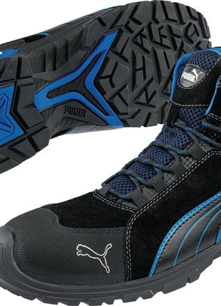PUMA Sicherheitsstiefel Rio Black Mid Größe 42 schwarz/blau ( 4300700412 )
