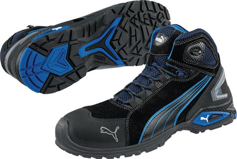 Botas de seguridad PUMA Rio Black Talla media 42 negro/azul (4300700412)