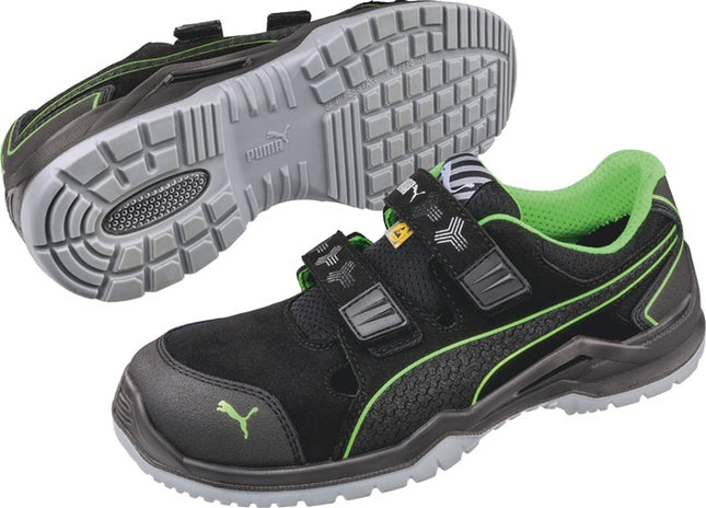 Sandale de sécurité PUMA Neodyme Green Low taille 41 noir/vert ( 4300700461 )