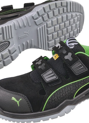 Sandale de sécurité PUMA Neodyme Green Low taille 45 noir/vert ( 4300700465 )