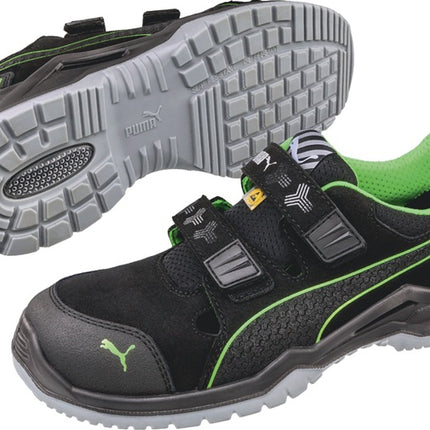 PUMA Sicherheitssandale Neodyme Green Low Größe 45 schwarz/grün ( 4300700465 )