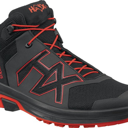 HAIX scarpa per il tempo libero CONNEXIS Go GTX mid taglia 10 (45) nero/rosso ( 4721000715 )