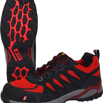Chaussures de sécurité NITRAS PRO STEP taille 43 noir/rouge ( 8000235646 )