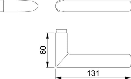 HOPPE partie de trou de poignée de porte Stockholm E1140Z acier inoxydable mat (8000350626)
