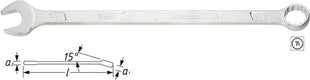 HAZET Combination spanner 600 LG SW 27 mm Length 480 mm ( 8000465050 )