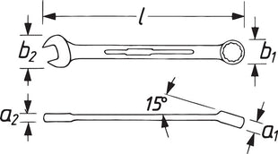 HAZET Combination spanner 600 LG SW 27 mm Length 480 mm ( 8000465050 )