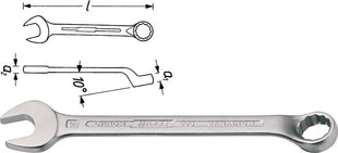 HAZET Combination spanner 603 SW 8 mm Length 120 mm ( 8000465099 )