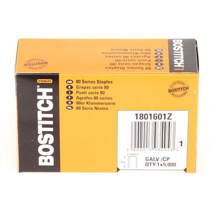 Bostitch Klammern 5.000 Stk. 80er Klammerserie 16 mm Länge ( 1801601Z ) - Toolbrothers