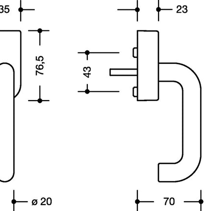 HEWI Fenstergriff 111PBFGA Polyamid 92 anthrazitgrau matt ( 8000590157 )