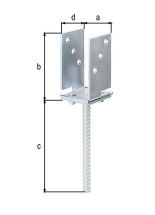 GAH U-post support ETA-10/0210 71 - 131x110x200x70mm ( 8002893477 )