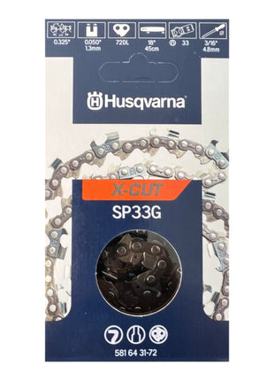 Husqvarna X CUT SP33G Catena di ricambio Mezzo scalpello 1,3 mm 33 cm ( 581643172 )