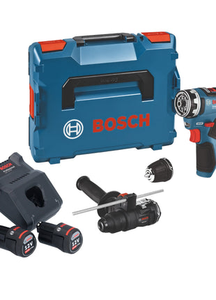 Bosch GSR 12V-35 FC Perceuse-visseuse sans fil 12 V 35 Nm Brushless ( 06019H3009 ) + 2x batterie 3,0 Ah + chargeur + 2x embouts + L-Boxx