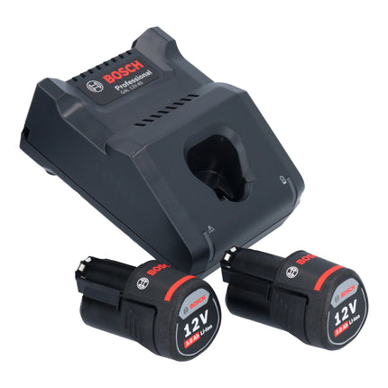 Bosch GWG 12V-50 S Professional Meuleuse droite sans fil 12 V 6 mm Brushless + 2x batterie 3,0 Ah + chargeur