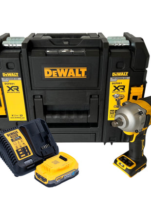 DeWalt DCF 891 E1T Clé à choc 18 V 1084 Nm 1/2'' Brushless + 1x batterie Powerstack 1,7 Ah + chargeur + TSTAK