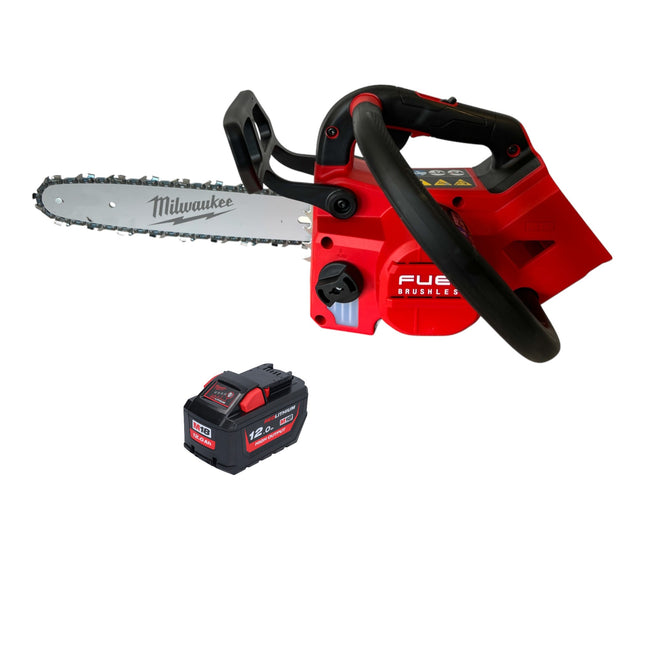 Tronçonneuse à batterie Milwaukee M18 FTCHS30-121 avec poignée supérieure 18 V 30 cm + 1x batterie 12,0 Ah - sans chargeur