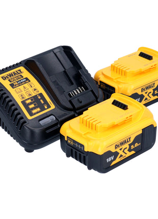 Akumulatorowa szlifierka kątowa DeWalt DCG 409 P2T 18 V 125 mm bezszczotkowa + 2x akumulator 5,0 Ah + ładowarka + TSTAK
