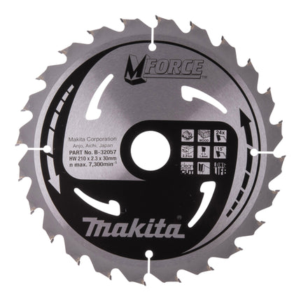 Makita M-FORCE Kreissägeblatt 210 x 30 x 2,3 mm 24 Zähne ( B-32057 ) für Holz