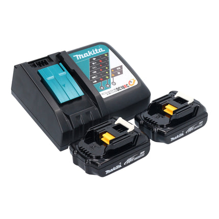 Pistola per calafataggio a batteria Makita DCG 180 RY 18 V + 2x batteria ricaricabile 1,5 Ah + caricabatterie