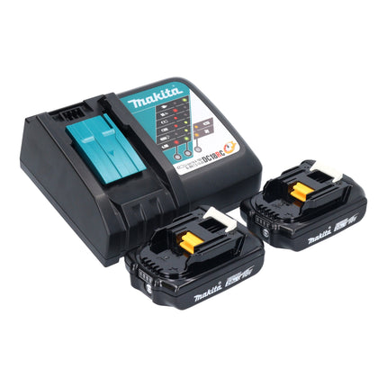 Pistola a cartuccia a batteria Makita DCG 180 RA 18 V + 2x batteria ricaricabile 2,0 Ah + caricabatterie