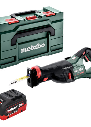 Metabo SSEP 18 LT BL Scie sabre sans fil 18 V 32 mm Brushless + 1x batterie LiHD 10,0 Ah + Metabox - sans chargeur