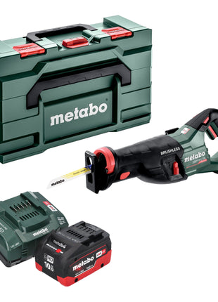 Metabo SSEP 18 LT BL cordless reciprocating saw 18 V 32 mm brushless + 1x LiHD battery 10.0 Ah + charger + metabox