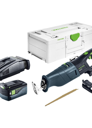 Festool RSC 18 EB-Basic cordless reciprocating saw 18 V brushless + 1x rechargeable battery 5.0 Ah + quick charger + Systainer