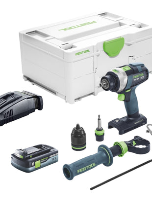 Festool TPC 18/4 I-Basic trapano a percussione a batteria 18 V 75 Nm + 1x batteria ricaricabile 4,0 Ah + caricatore rapido + systainer